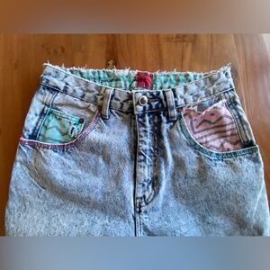 Vintage Corniche Acid Wash Neon Accent Jeans